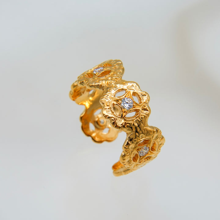 フィレンツェ彫りフラワーリング(K23GP)