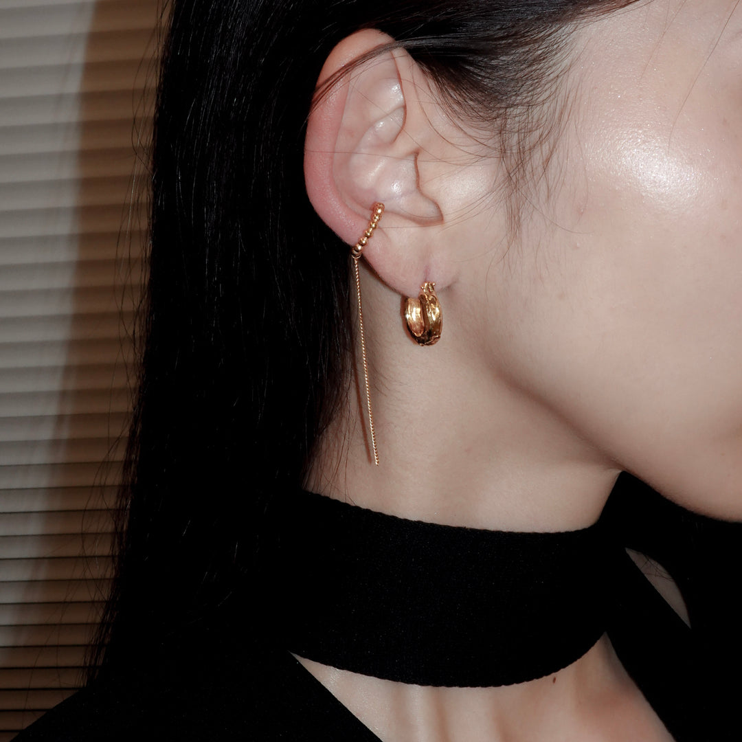 Rough hoop earrings