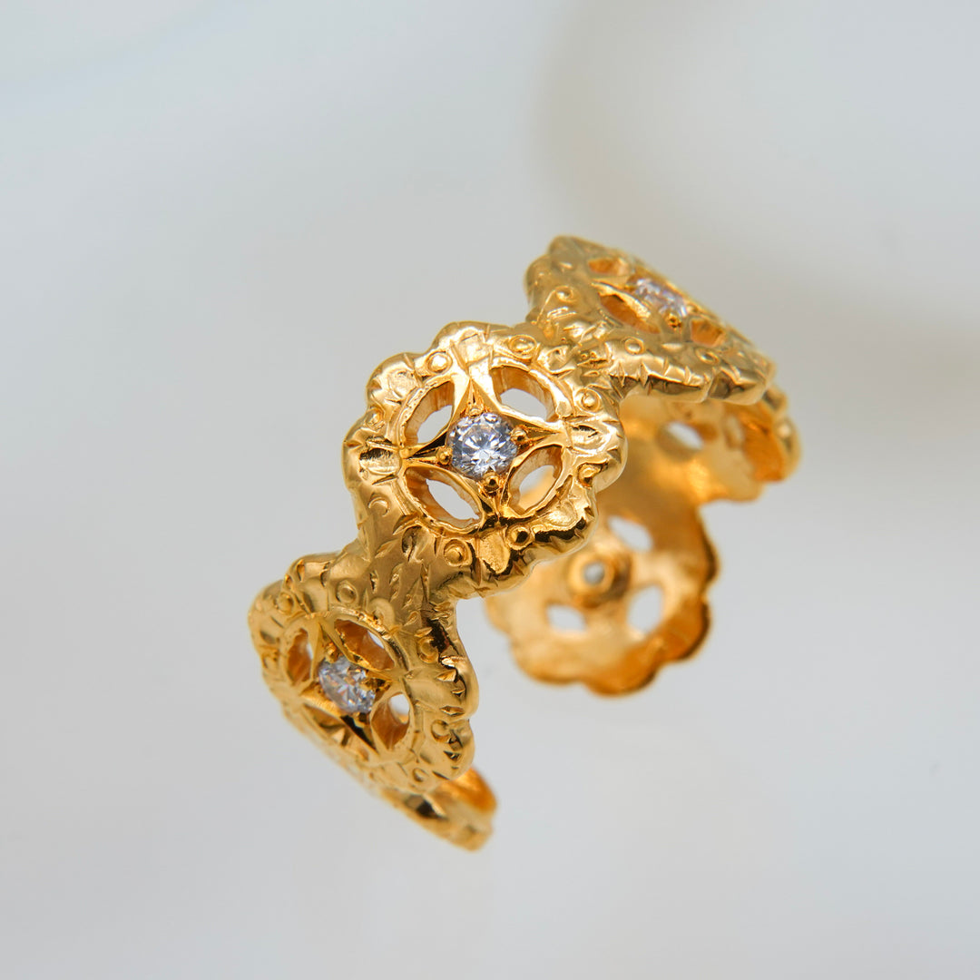 フィレンツェ彫りフラワーリング(K23GP)