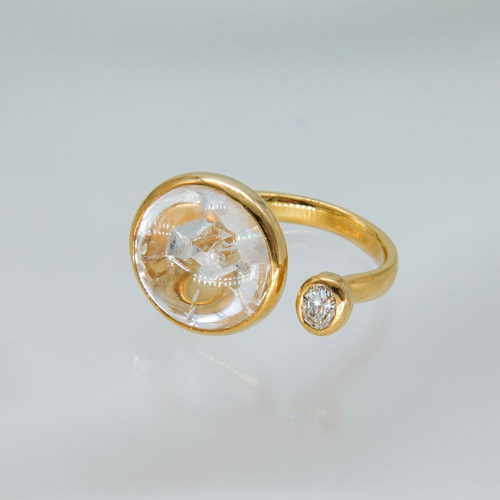 BLANCE 18K Quartz in quartz Diamond Ring