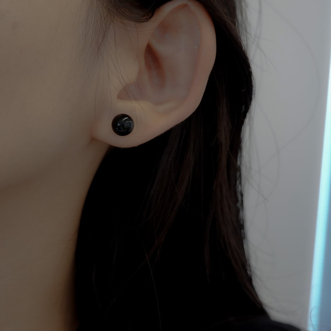 MISMATCHED BLACK EARRINGS