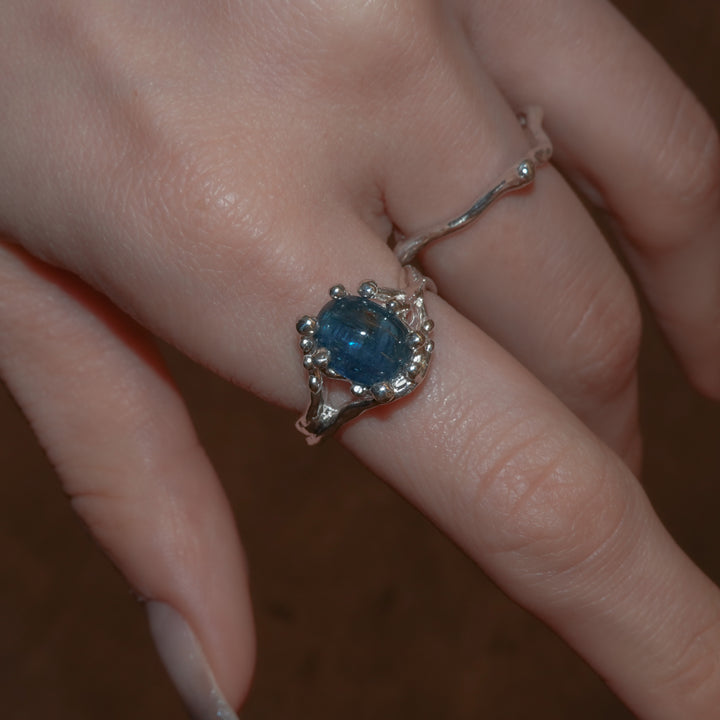 Teal Blue Kyanite Ring (SAI OOAKSeries)