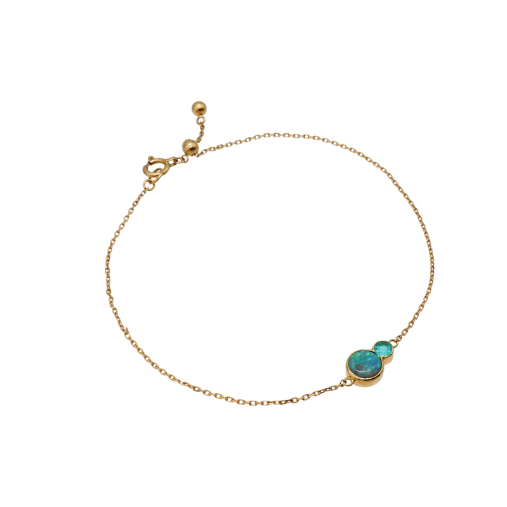 BLANCE 18K BlackOpal ParaibaTourmaline Bracelet
