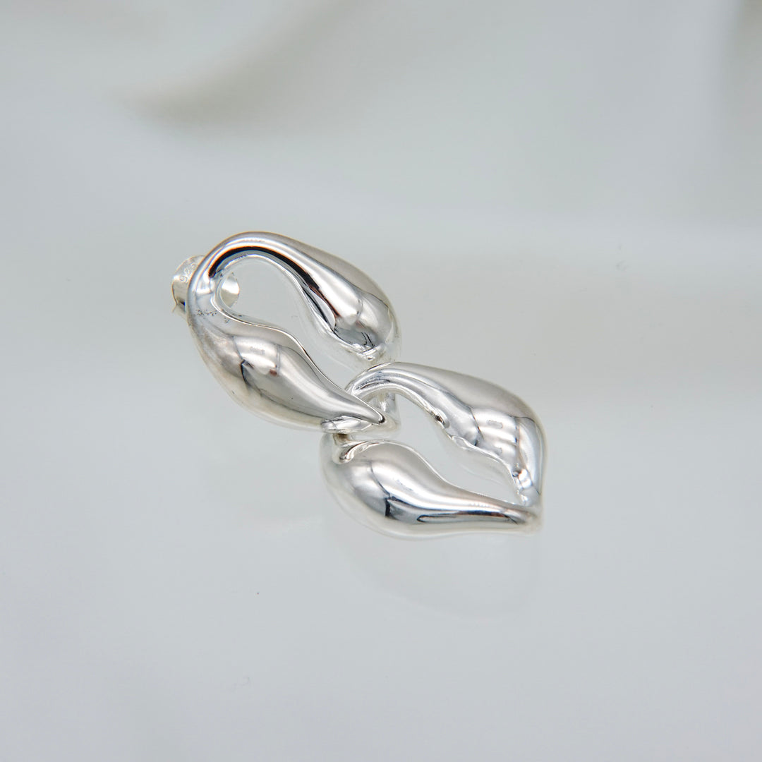 puff up chain earrings(pierce)[RSTS]