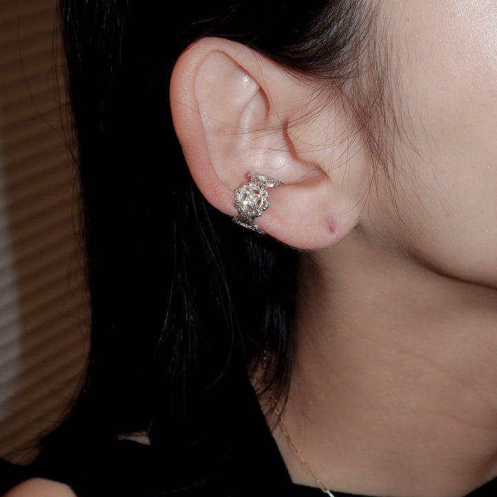 フィレンツェ彫りフラワーイヤカフ(RGP)