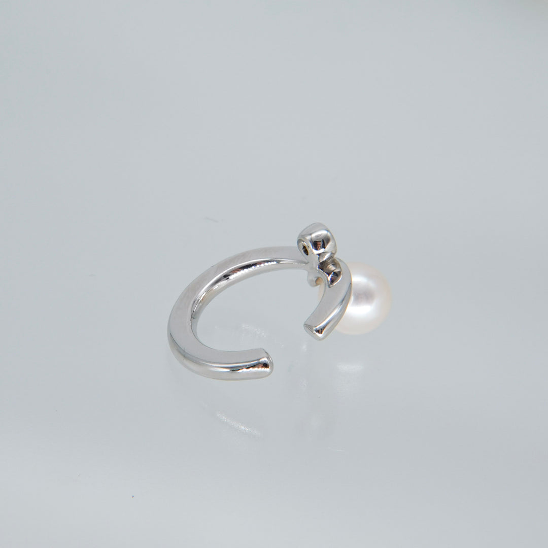 Silver Pearl DiamondEarCuff パール.ダイヤモンド.イヤーカフSMG3PD