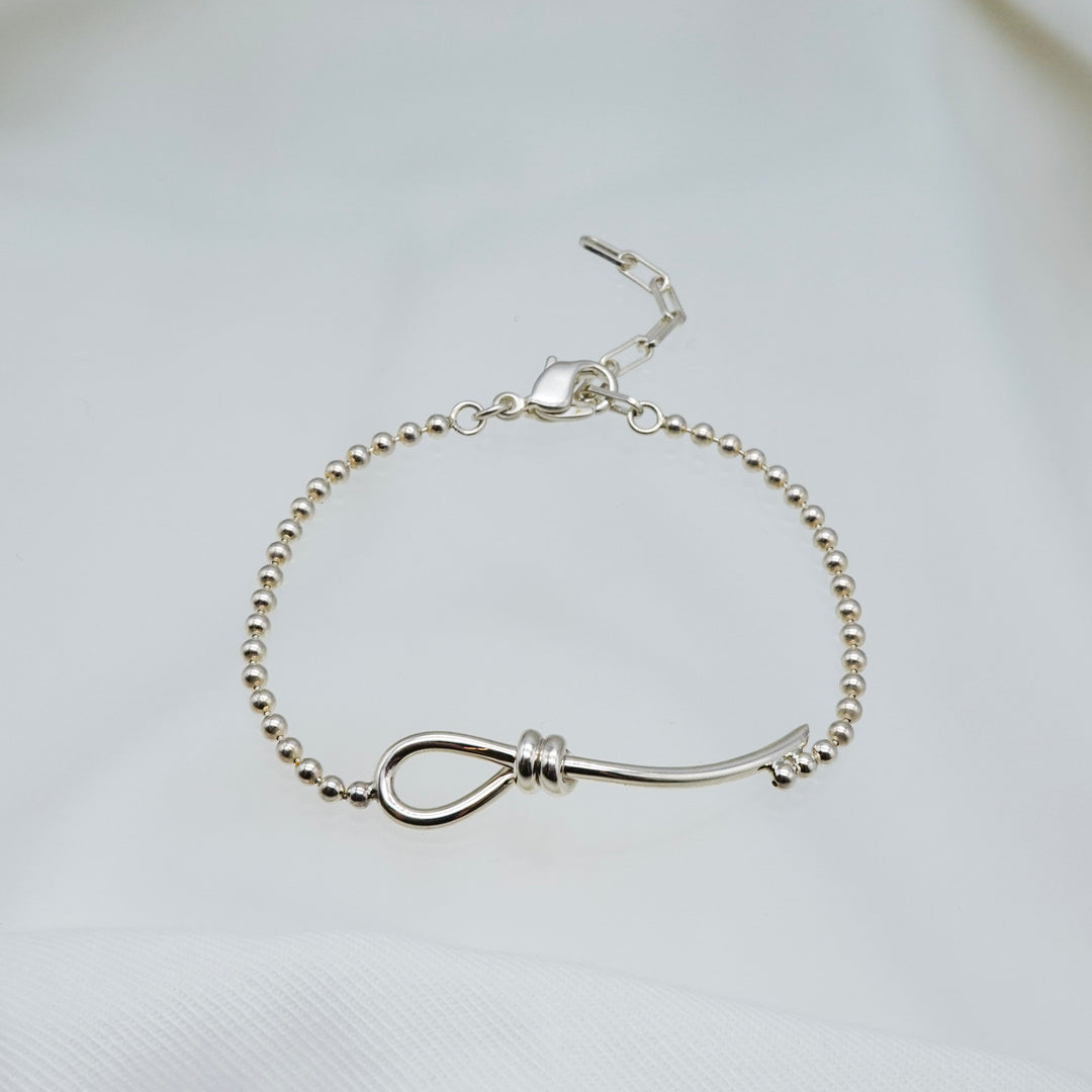 THREADS Silver Fishhook Bracelet