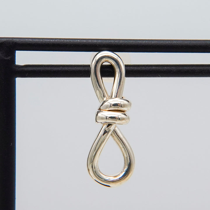 THREADS Silver Knot Pierced Earrings