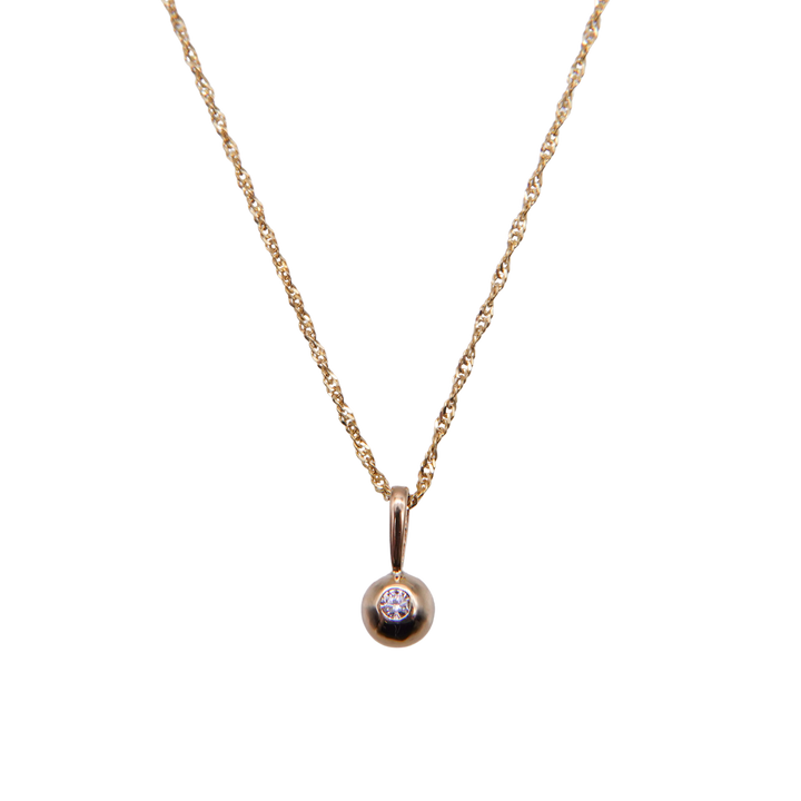 Diamond Dome Pendant Necklace