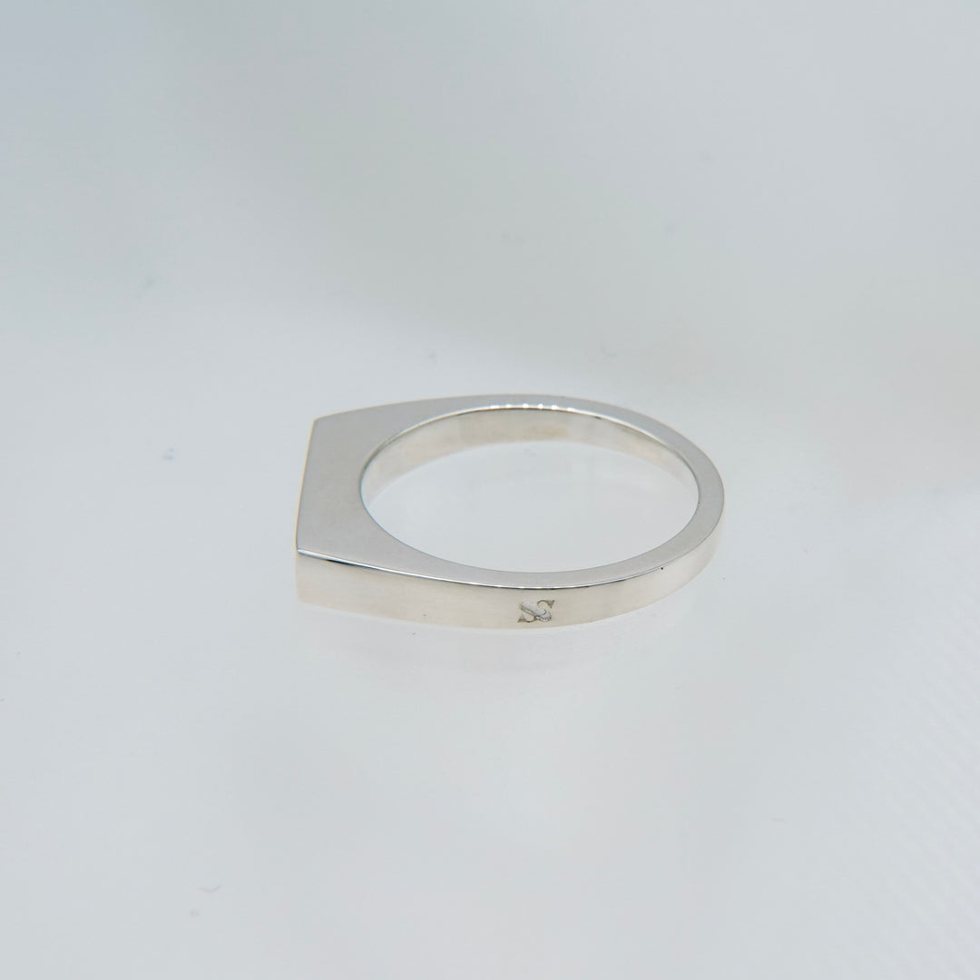 "Proto" signet thin ring (SILVER)