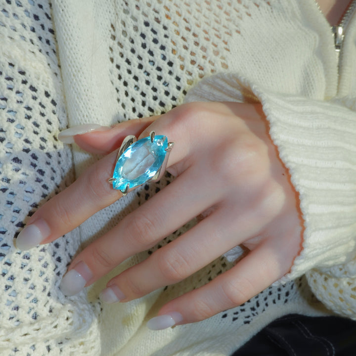 FIRE Flame / Jewel Ring (Blue Quartz)
