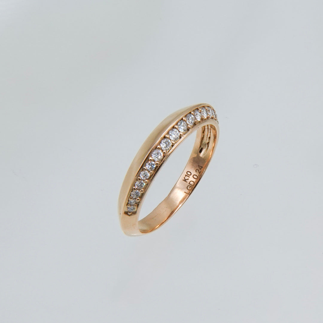 Prism Single Ray Ring -【Natural Diamond】
