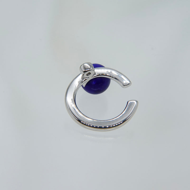 Silver Lapislazuli earcuff SMG3LDイヤーカフ.ラピスラズリ.ダイヤモンド