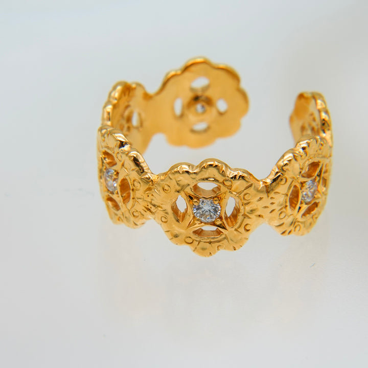 フィレンツェ彫りフラワーリング(K23GP)