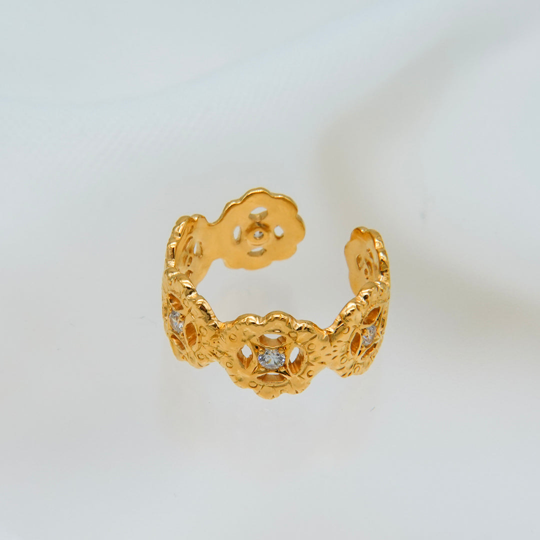 フィレンツェ彫りフラワーリング(K23GP)