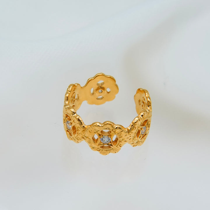 フィレンツェ彫りフラワーリング(K23GP)