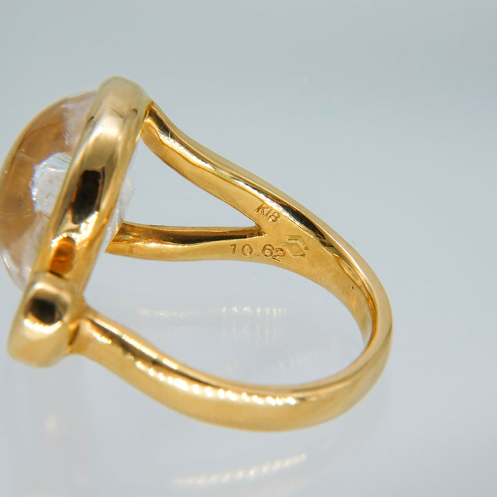 BLANCE 18K Quartz in quartz Diamond Ring