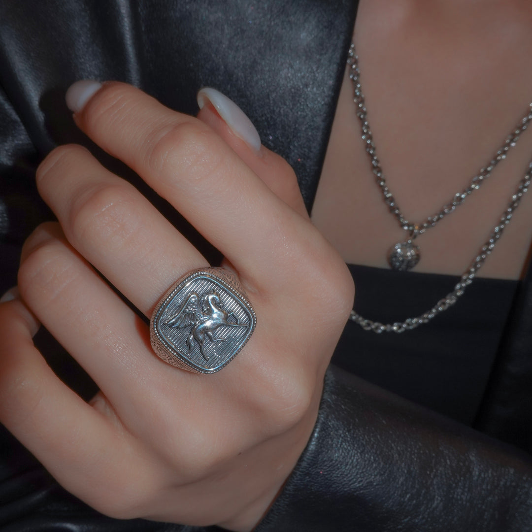 Pegasus Ring in Sterling Silver_20560