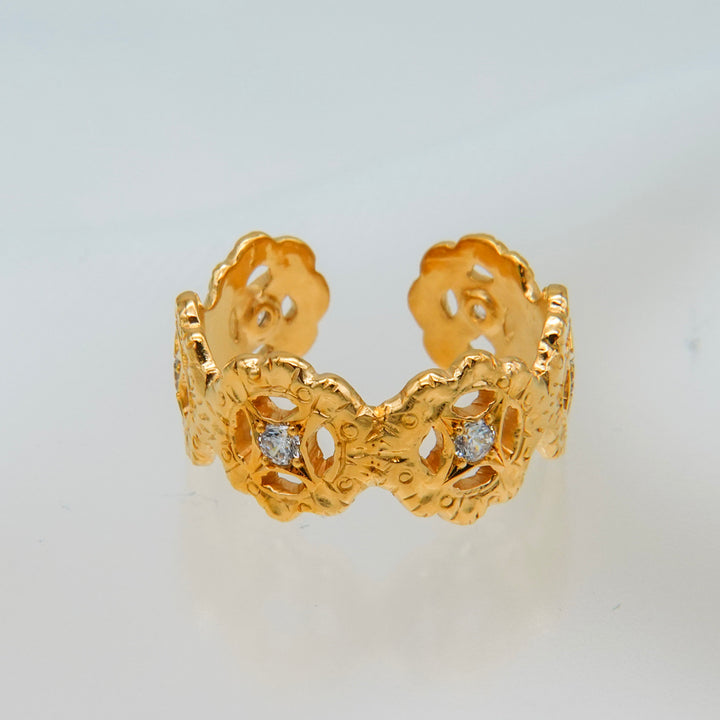 フィレンツェ彫りフラワーリング(K23GP)