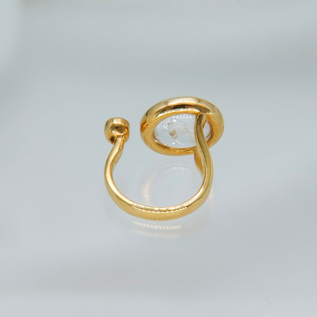 BLANCE 18K Quartz in quartz Diamond Ring