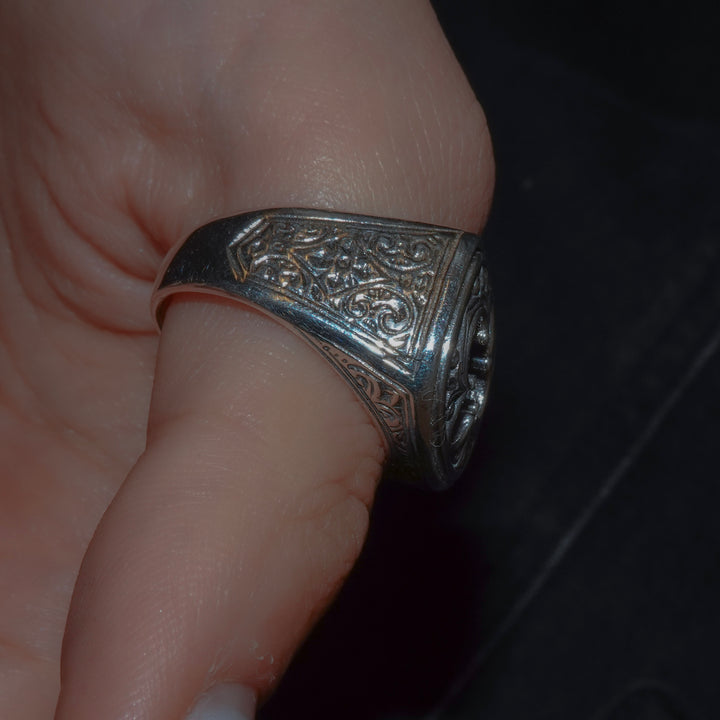 Odysseus Ring in Sterling Silver with Black Onyx_2973