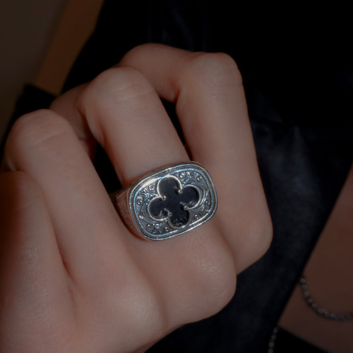 Odysseus Ring in Sterling Silver with Black Onyx_2973