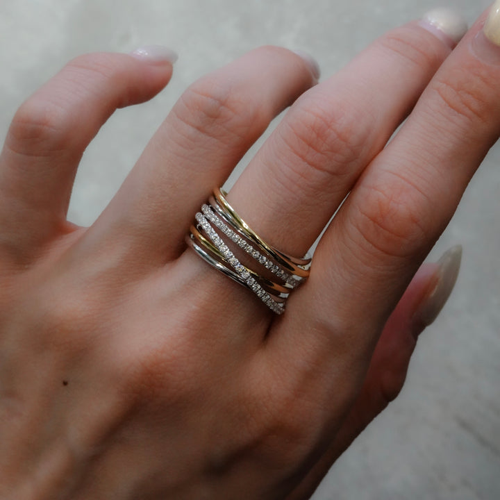 K18+Silver ring CMR8 コンビリング