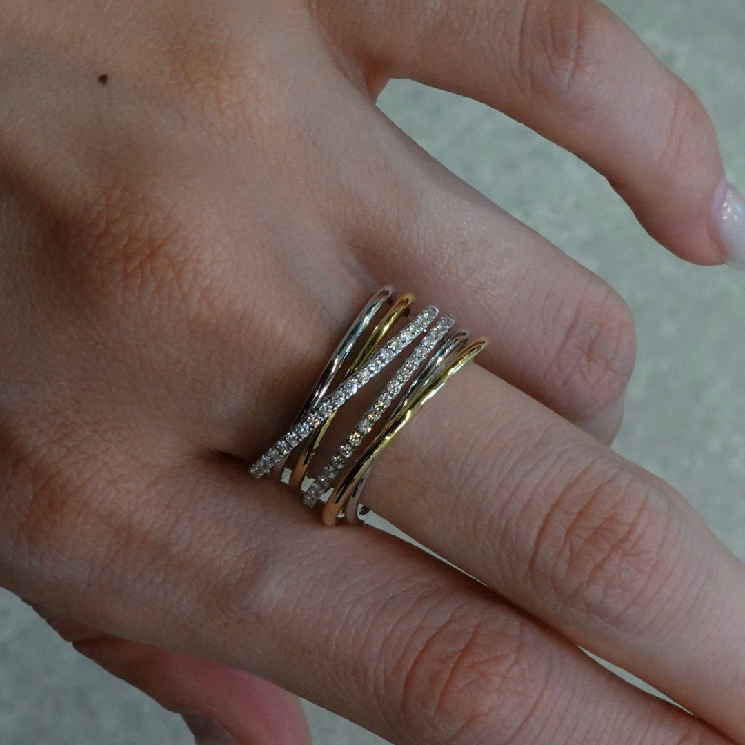 K18+Silver ring CMR8 コンビリング