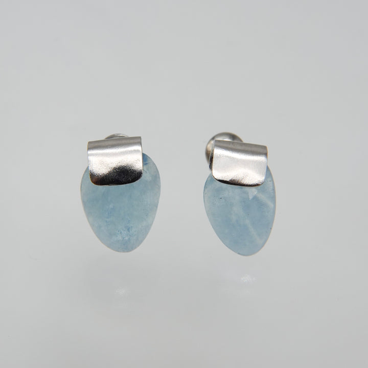 HASAMU pierced earrings aquamarine