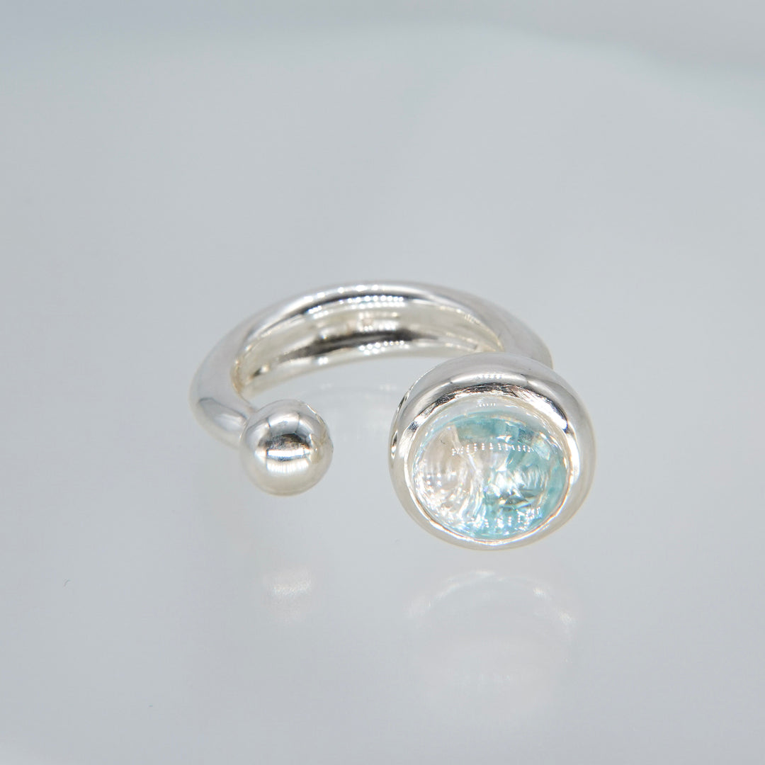 GYOKU RIN Ring / CrystalQuartz(white/blue Zircon)
