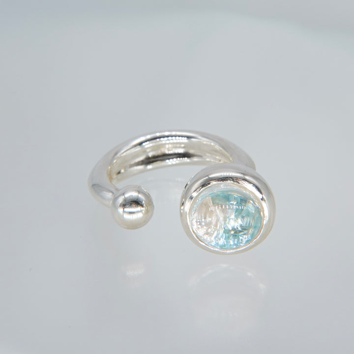 GYOKU RIN Ring / CrystalQuartz(white/blue Zircon)