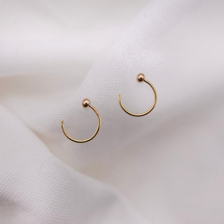 Gold Dot Huggie Earrings