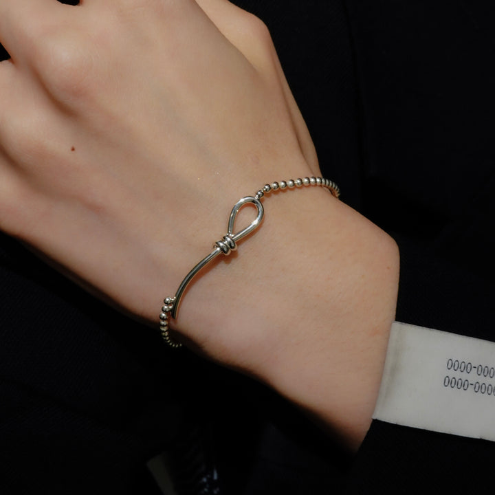 THREADS Silver Fishhook Bracelet