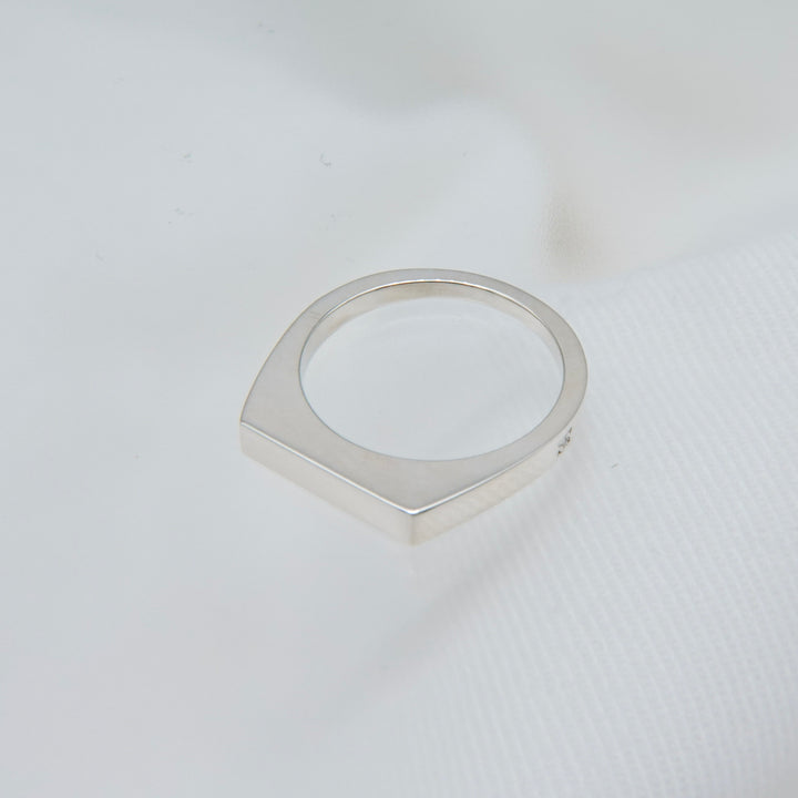 "Proto" signet thin ring (SILVER)