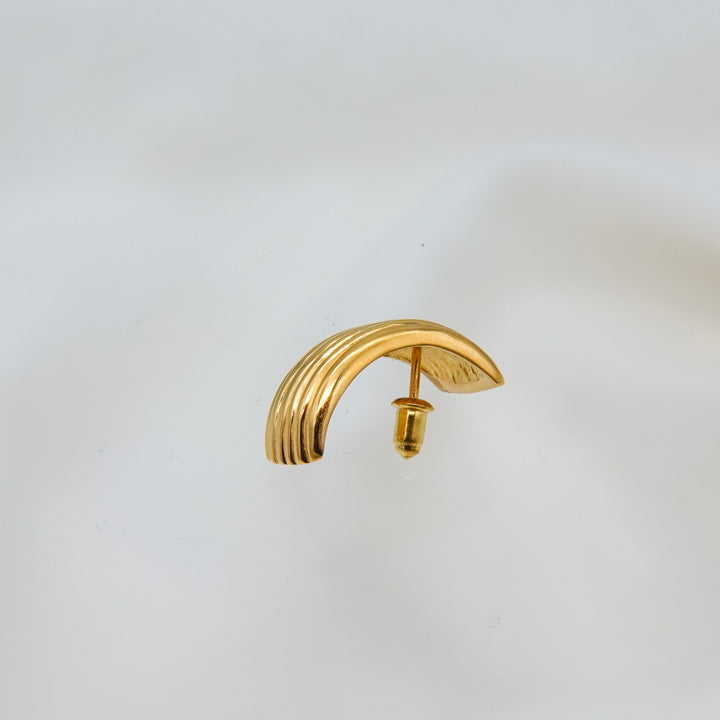 Chunky line curve earrings