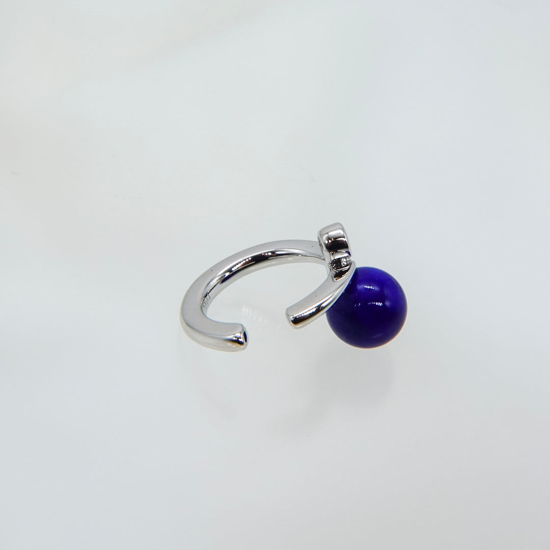 Silver Lapislazuli earcuff SMG3LDイヤーカフ.ラピスラズリ.ダイヤモンド