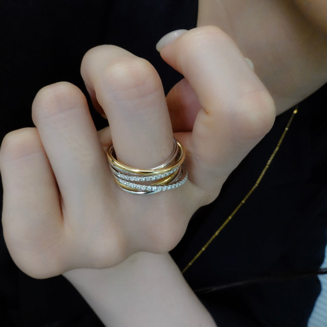 K18+Silver ring CMR8 コンビリング