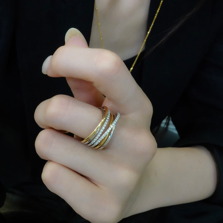 K18+Silver ring CMR8 コンビリング