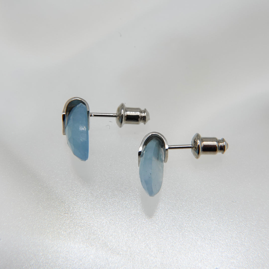 HASAMU pierced earrings aquamarine