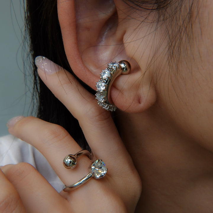 NINA SILVER EAR CUFF