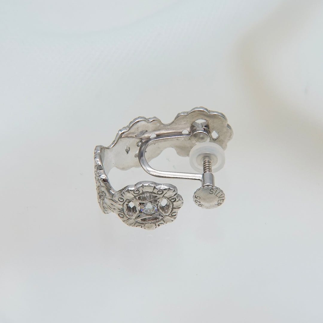 フィレンツェ彫りフラワーイヤリング(RGP)