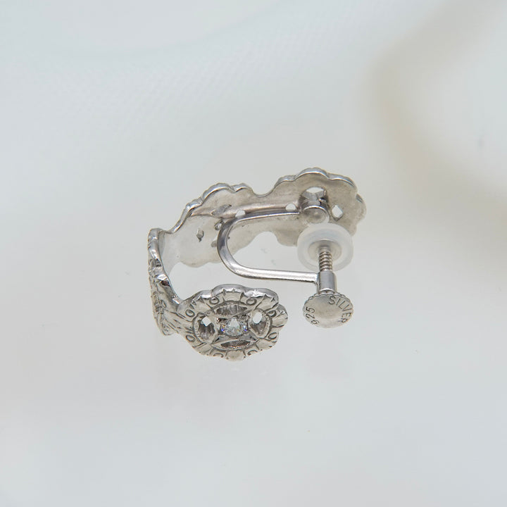 フィレンツェ彫りフラワーイヤリング(RGP)