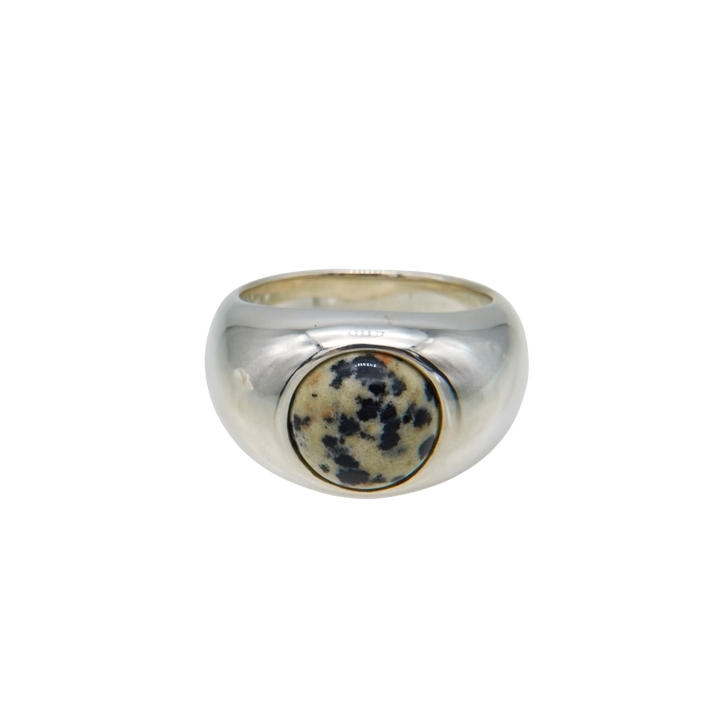 "Stone" ring (Dalmatian jasper)