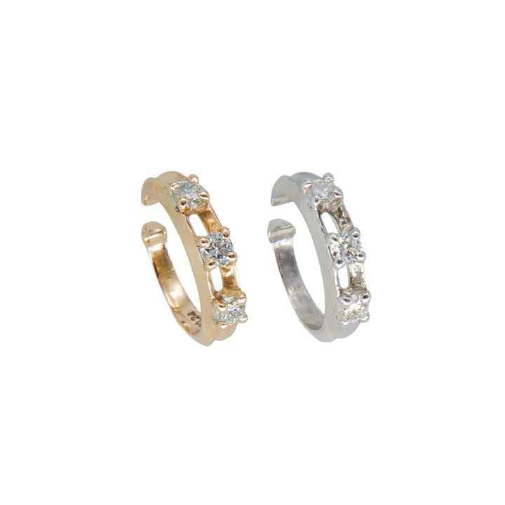 Float Ear cuff -【Natural Diamond】
