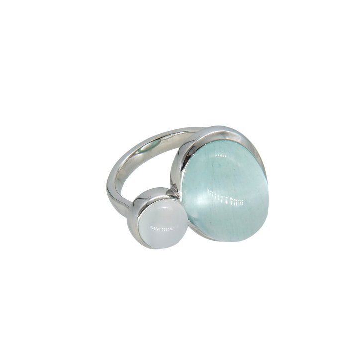 BLANCE Platinum950 Aquamarine Moonstone Ring