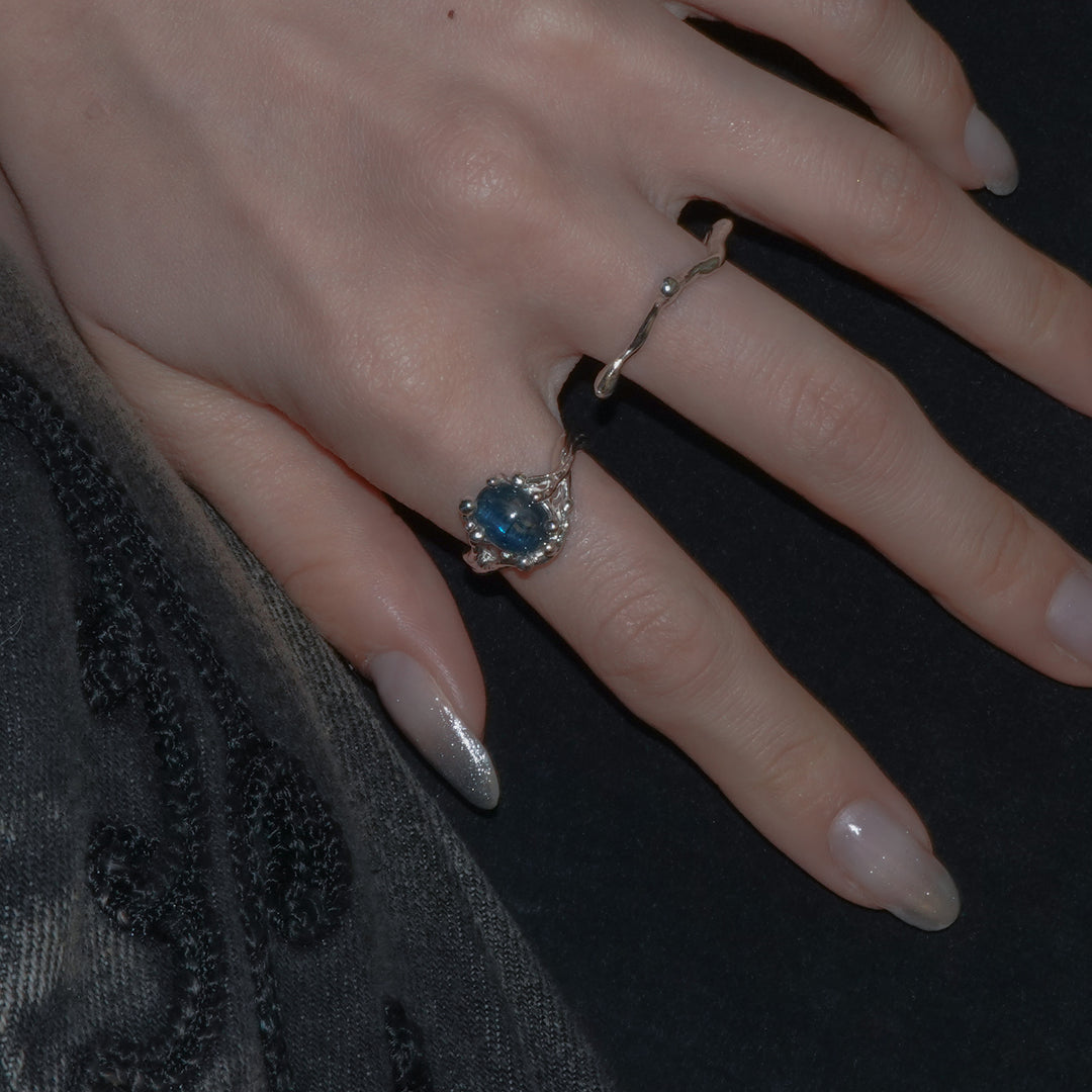 Teal Blue Kyanite Ring (SAI OOAKSeries)