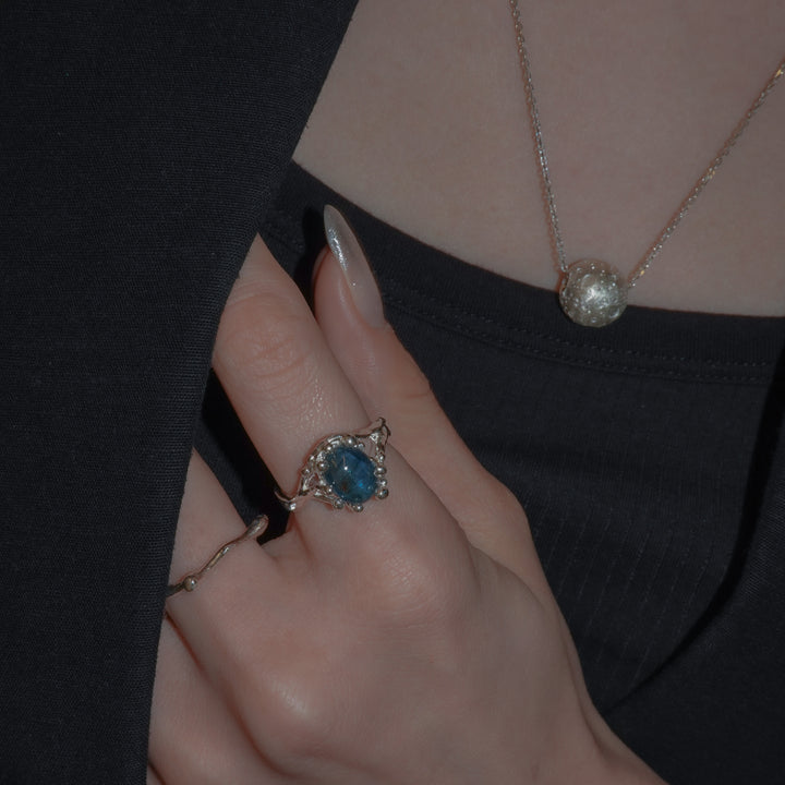 Teal Blue Kyanite Ring (SAI OOAKSeries)