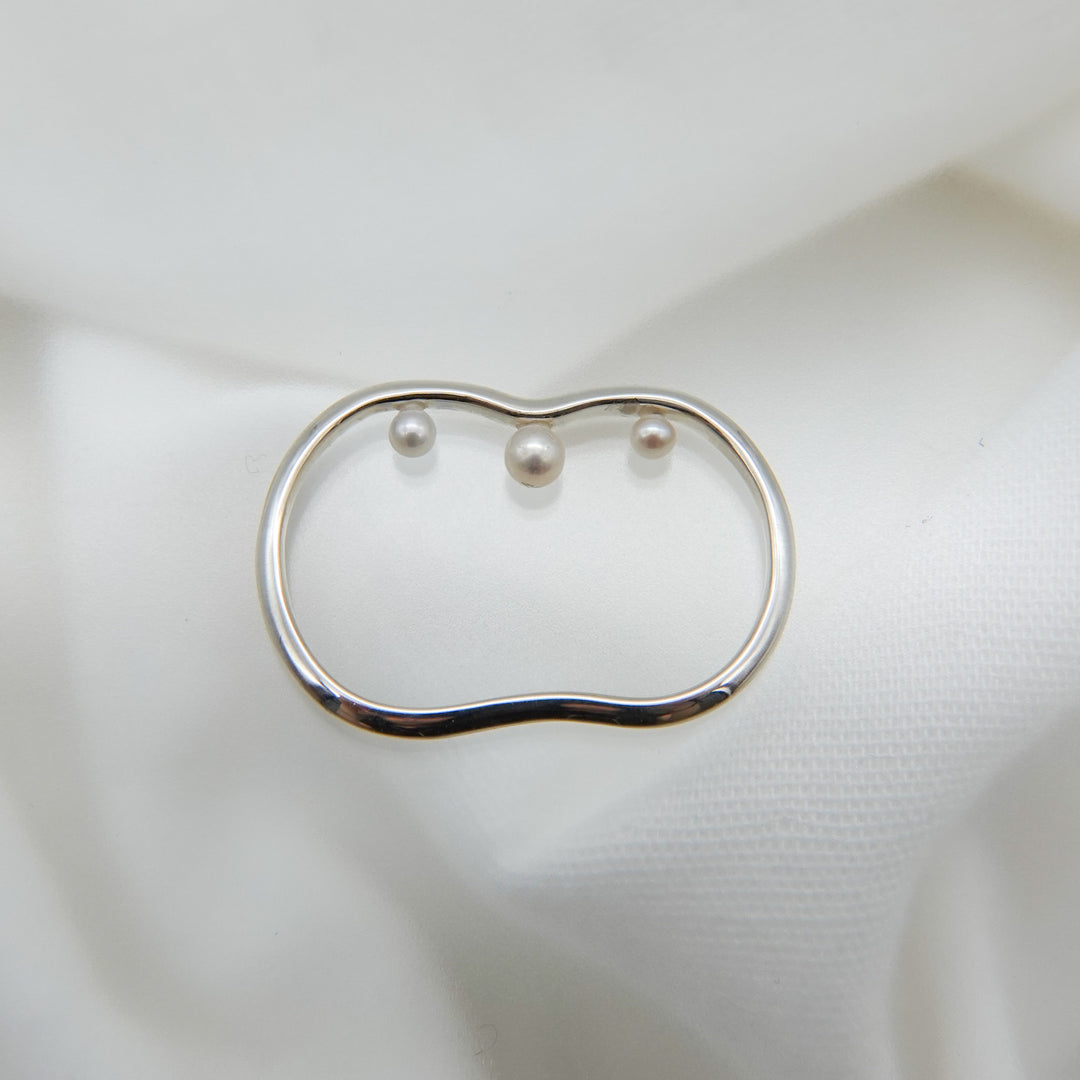 Pearl Double Finger Ring