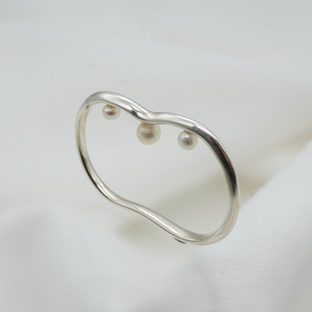 Pearl Double Finger Ring