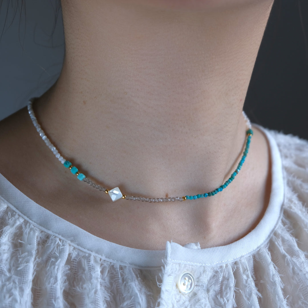 turquoise ＆mother of pearl necklace